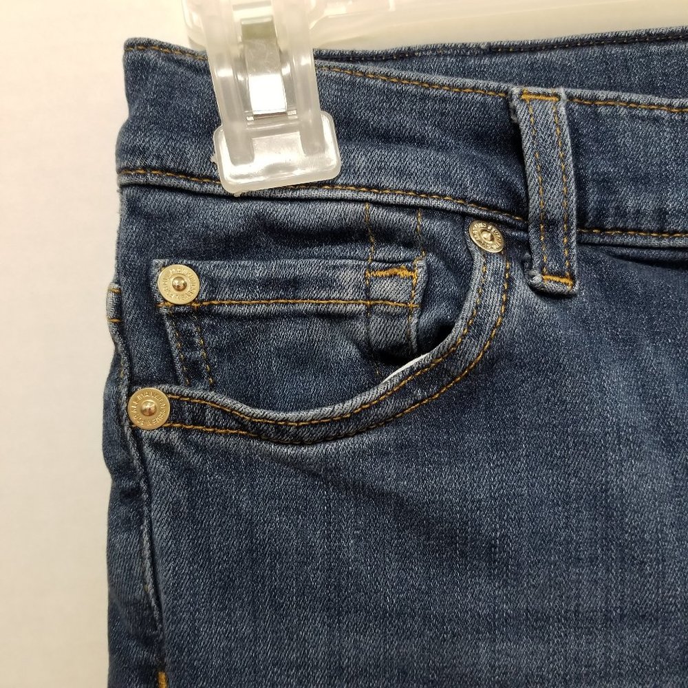7FAM jeans 27 High Waist Skinny Slim Illusion Luxe Lovestory denim stretch - Picture 3 of 16